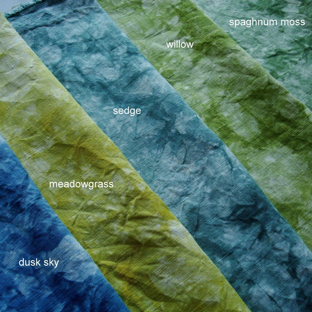 Hand Dyed Hemp Linen Bundle -- Fen Palette