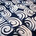 Hand Dyed Batik Fabric Navy Blue Fat Quarter Caracol