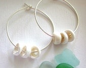 Puka Shell Hoop Earrings:  Hawaiian Pukas