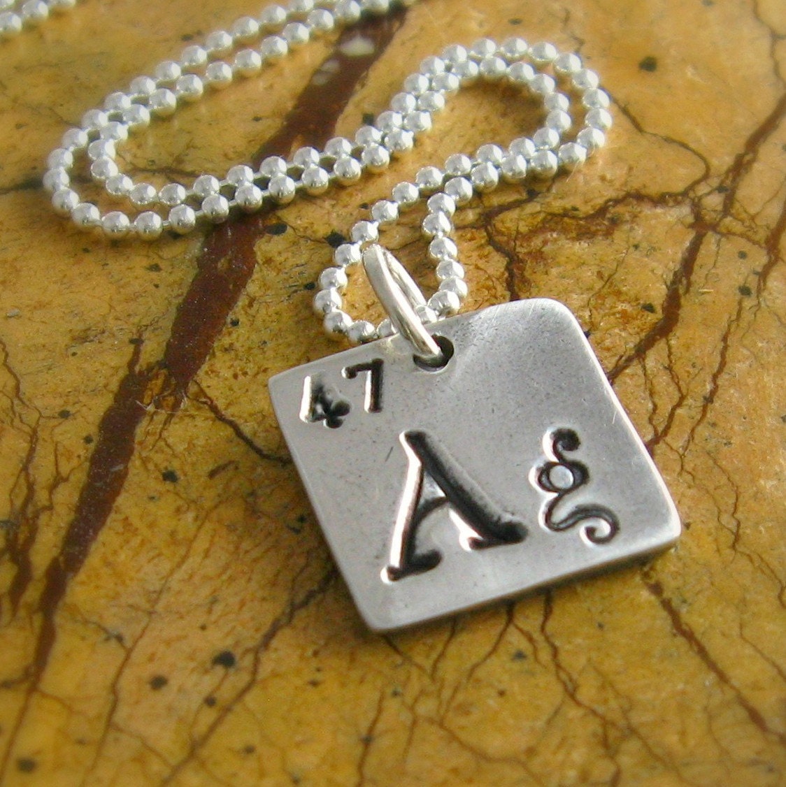 Silver Periodic Table Necklace Science Geekery Necklace Personalized Teacher Appreciation Gift Period Table Elements Ag Fine Silver PMC