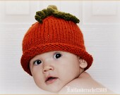 Newborn Beanie Hat - Baby Beanie Hat - Halloween Beanie Hat - Newborn Hat, All Sizes Fall Orange Custom