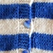 Hand Knitted Hooded Little Sailor Striped Sweater,Jacket,Blue,White 9-12 Months
