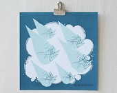 screenprinted poster - Raindrop Cannonballs