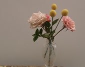 Wool Craspedia Flowers, yellow felt Billy Button Ball Autumn Fall home decor housewarming gift floral arrangement wedding bouquet