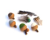 Acrons, needle felted acorns, unique wool home decor waldorf nature inspired, dude, man, dad, teacher, hostess, christmas gift