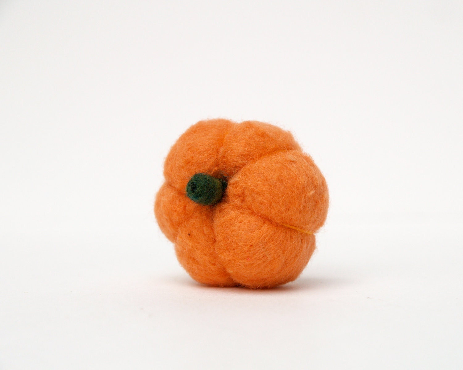 Pumpkin Orange Felt Wool Fall Autumn Home Decor whimsical thanksgiving halloween handmade Country Harvest decorating needle Children toy