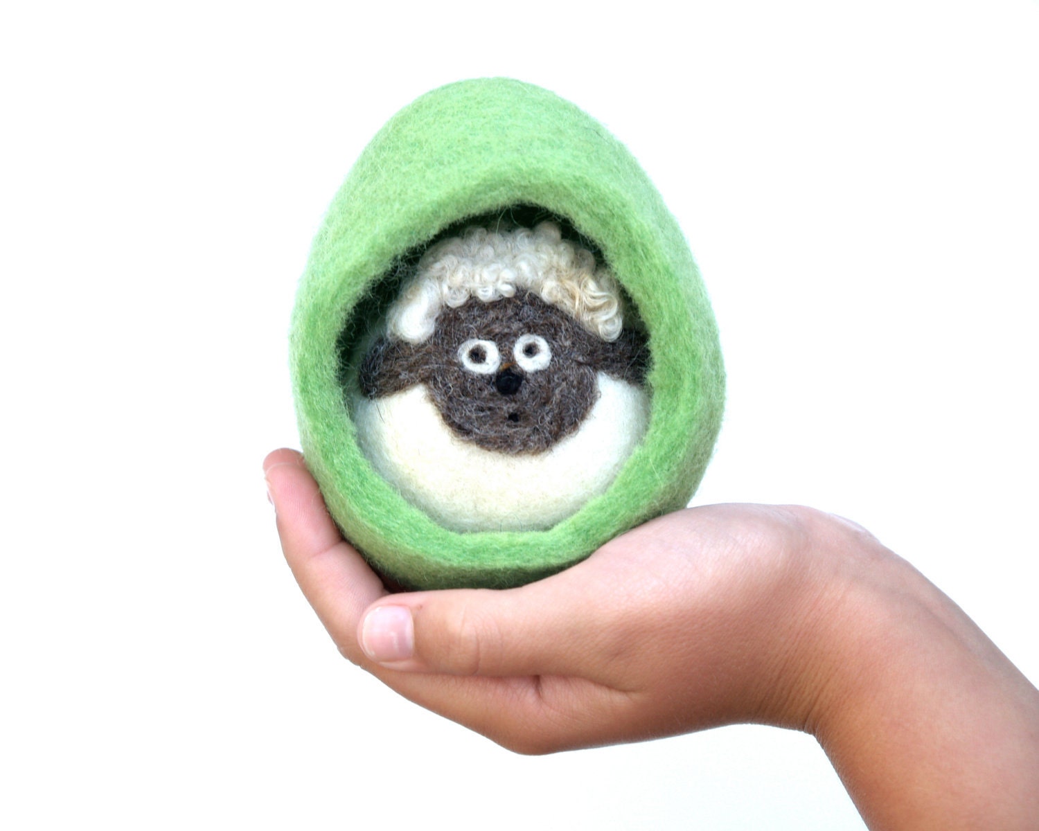 Pumpkin Toy, Felt Wool Mouse Waldorf Doll Felted All Natural Eco Friendly Boy Girl Children Kids Waldorf - Easter Gift