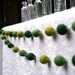 Green Garland Country Wedding Baby Shower Decorating party needle felt fun entertaining banner flag Craspedia Cake Table St Patrick Day