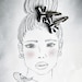 Black and White Bow Hair Clips ( Barrettes )