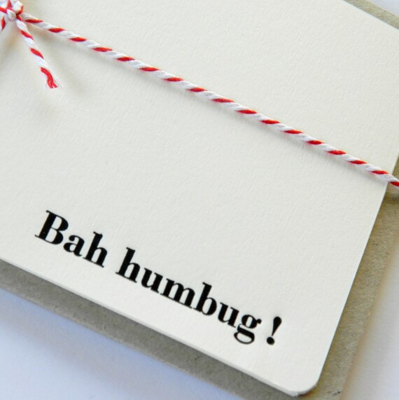 items similar to letterpress bah humbug christmas items similar to letterpress bah humbug christmas