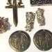 SALE Lot of 22 vintage medieval and asian charms, brooch and destash items 30s-80s