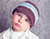 Baby Boy Crochet Hat, Toddler Boy Hat, Boys Visor Hat, Crochet Visor Hat, Boy Hat, MADE TO ORDER