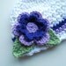 Simply Girly White and Purple/Lavender Crochet Beanie-custom made for newborn up to 5T-MADE TO ORDER