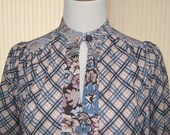 Vintage 70s Russian style peasant dress in a groovy print