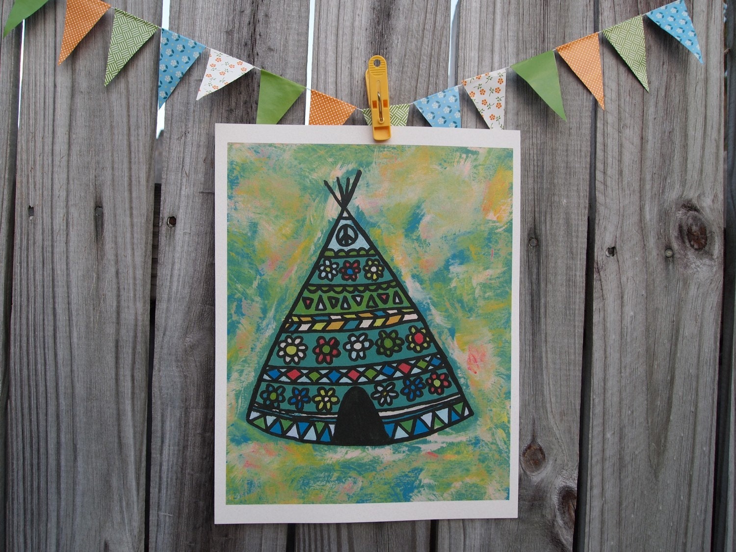 Build me a TeePee filled of magic, 8 1/2 x 11 print