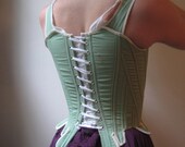 18th Century Stays in Cotton, custom corset in your size