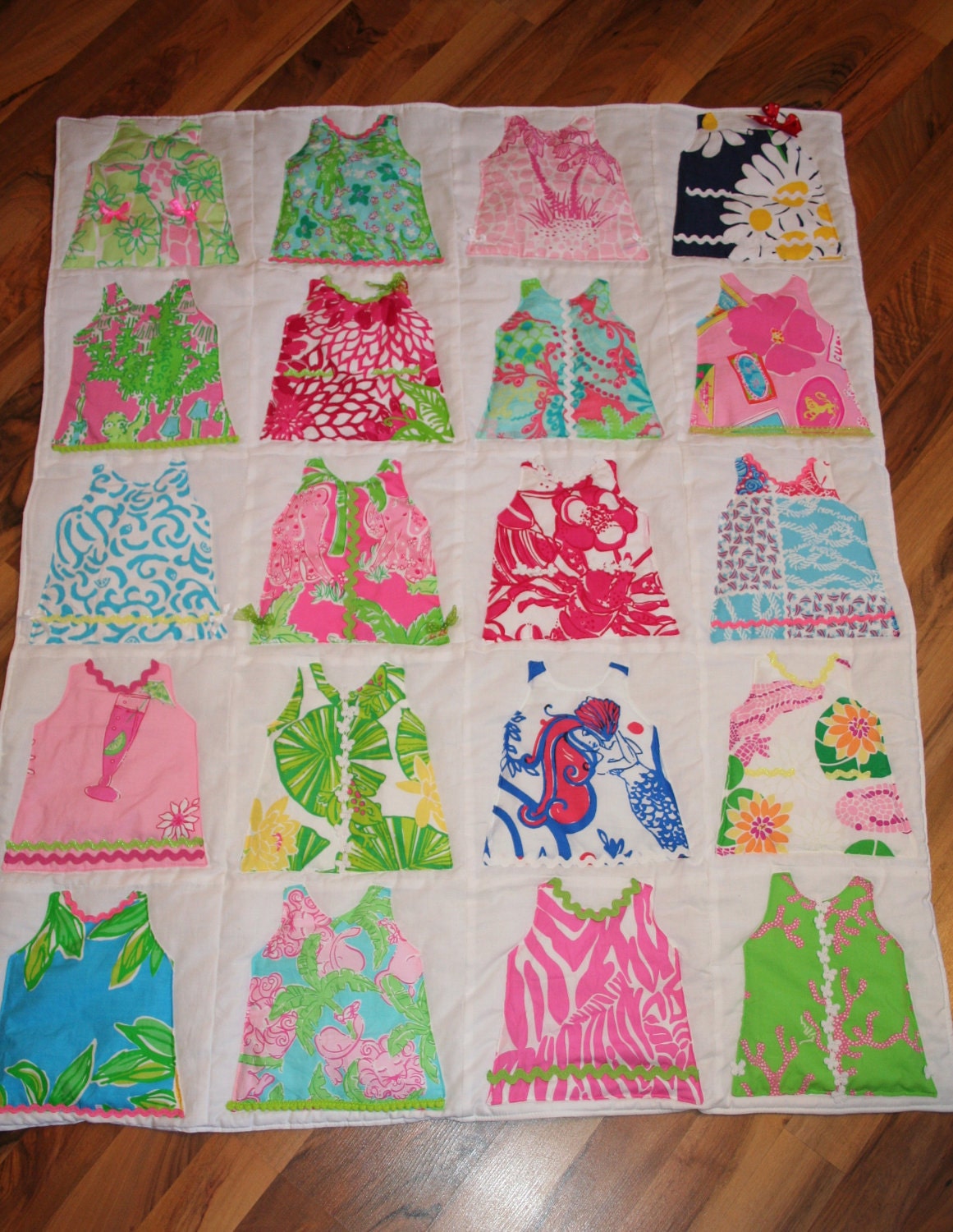 Shift Dress Baby Blanket made with Lilly Pulitzer Fabric