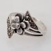 Size 7 Blossoming Sterling Flower and Marcasite Vintage Ring