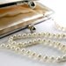 Bridal Clutch with Alencon French Lace in Ivory 8-inches