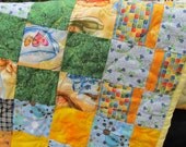 Table Runner: Tea Party, Let the Sunshine In Yellow, Blue and Green, Bright Cheerful Decor