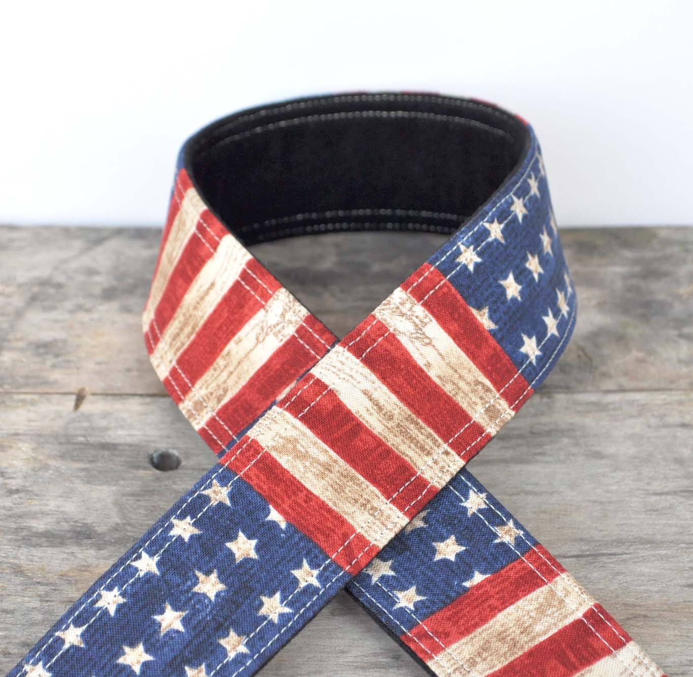 MADE TO ORDER - Camera Strap - Patriotic American Flag