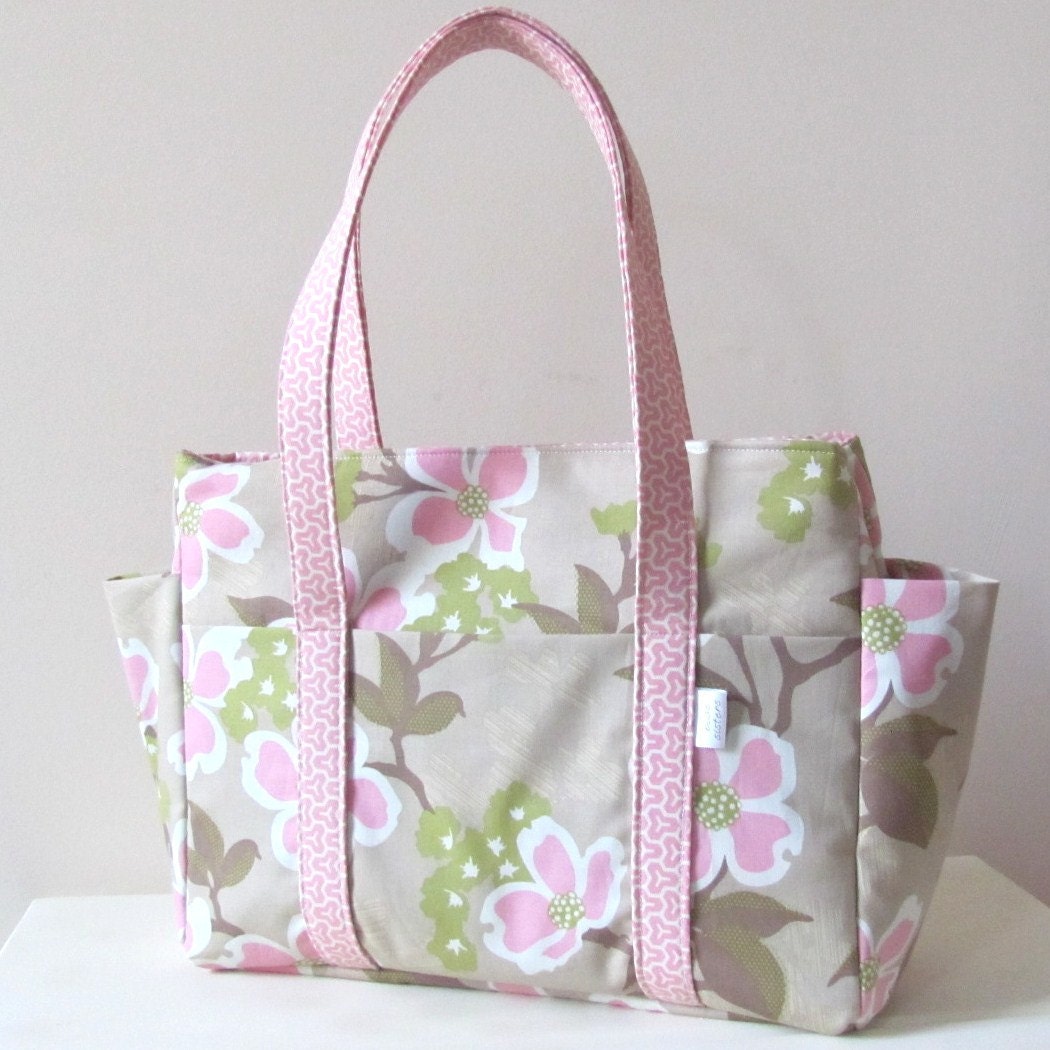 Diaper Bag in Joel Dewberry's Dogwood