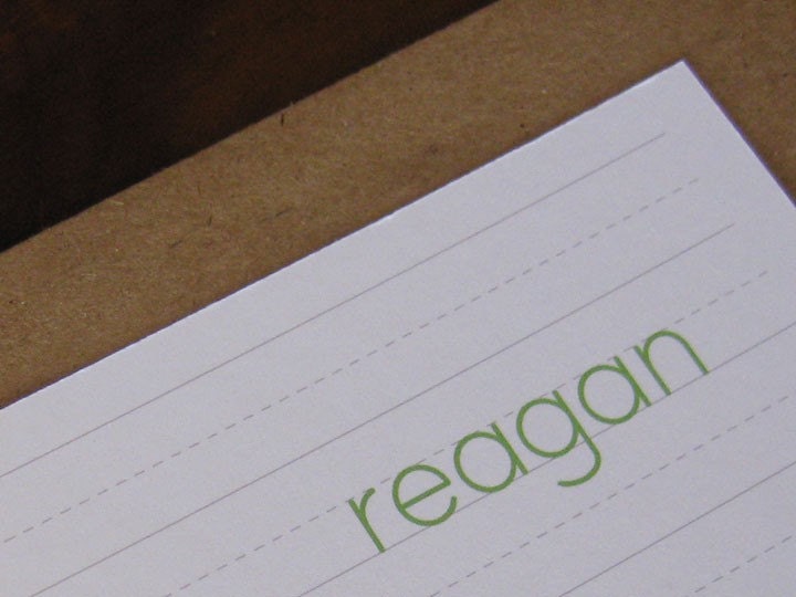 Personalized Handwriting Paper Flats