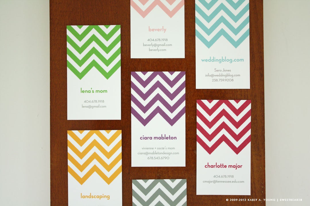 Chevron Calling Cards