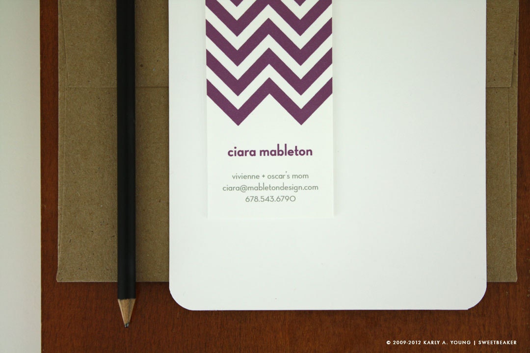 Chevron Calling Cards
