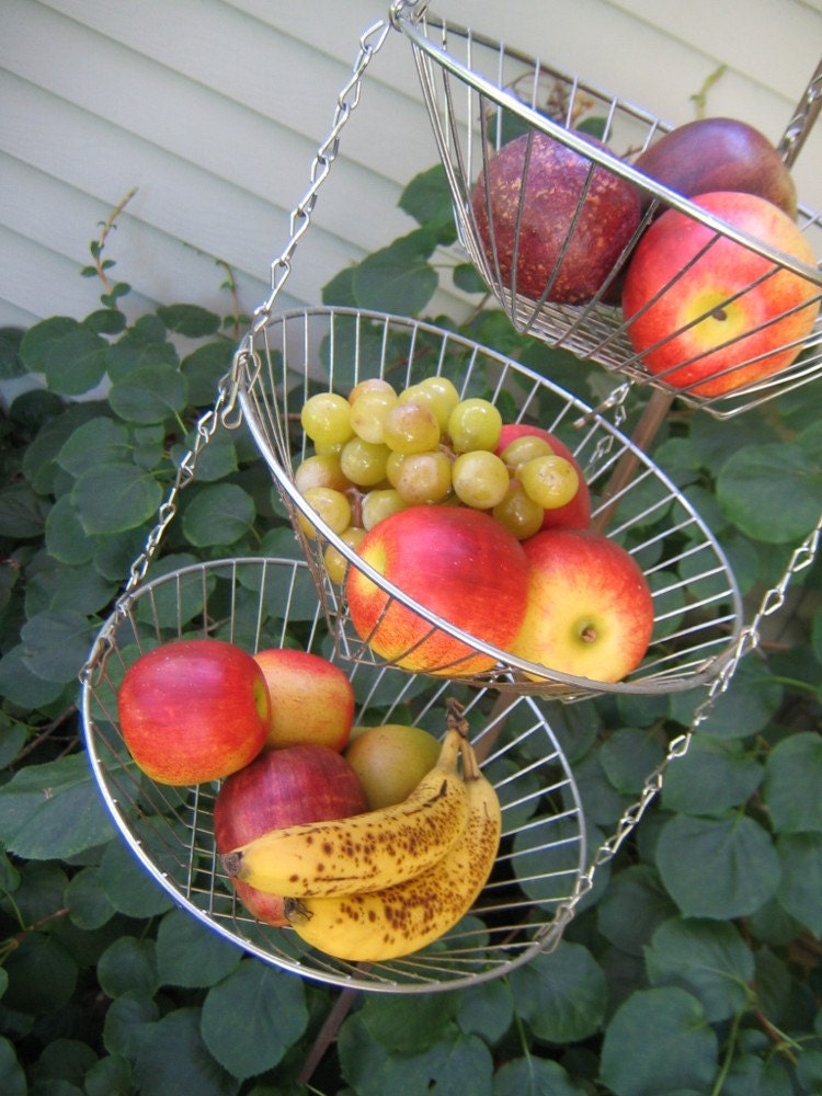 Three Tier Hanging Wire Baskets