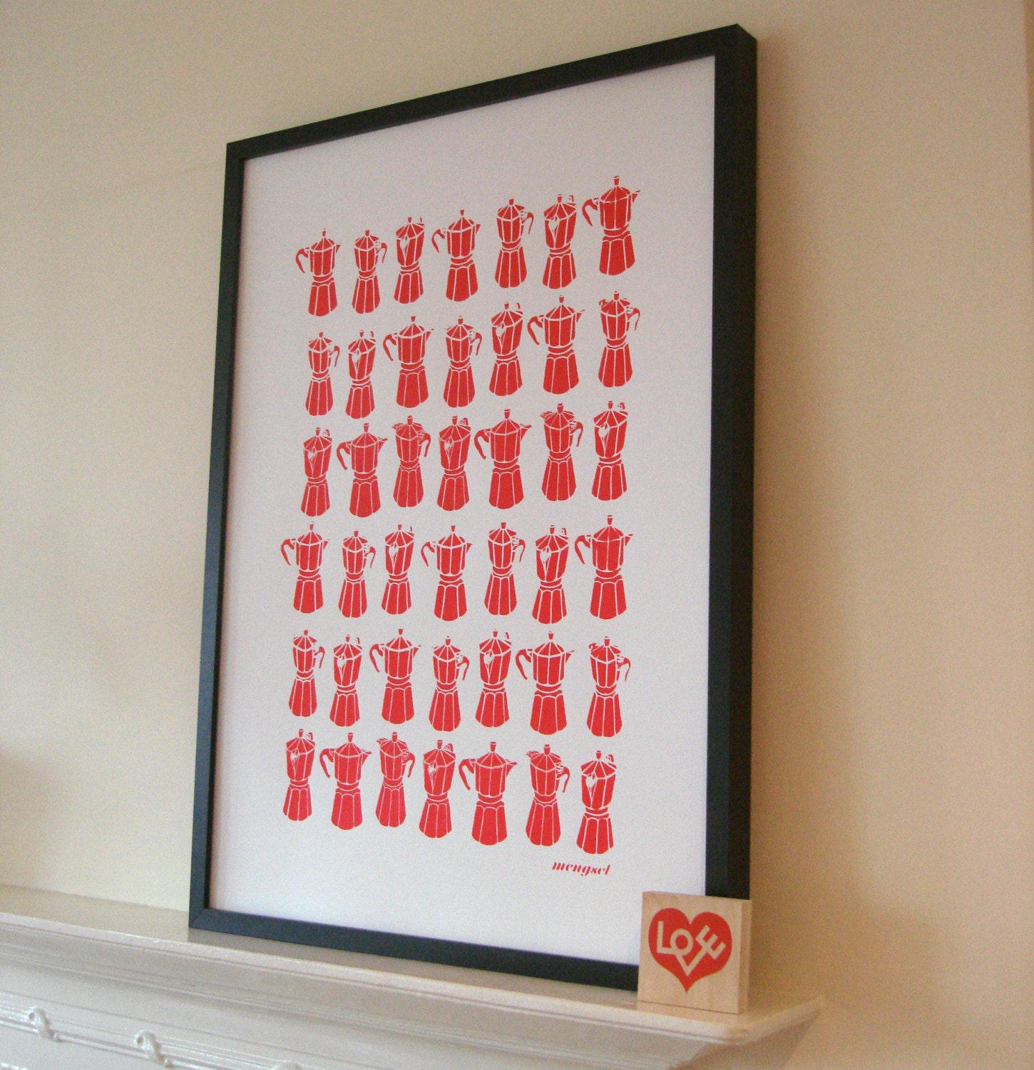 Moka Express ORIGINAL SCREEN PRINT - bright red