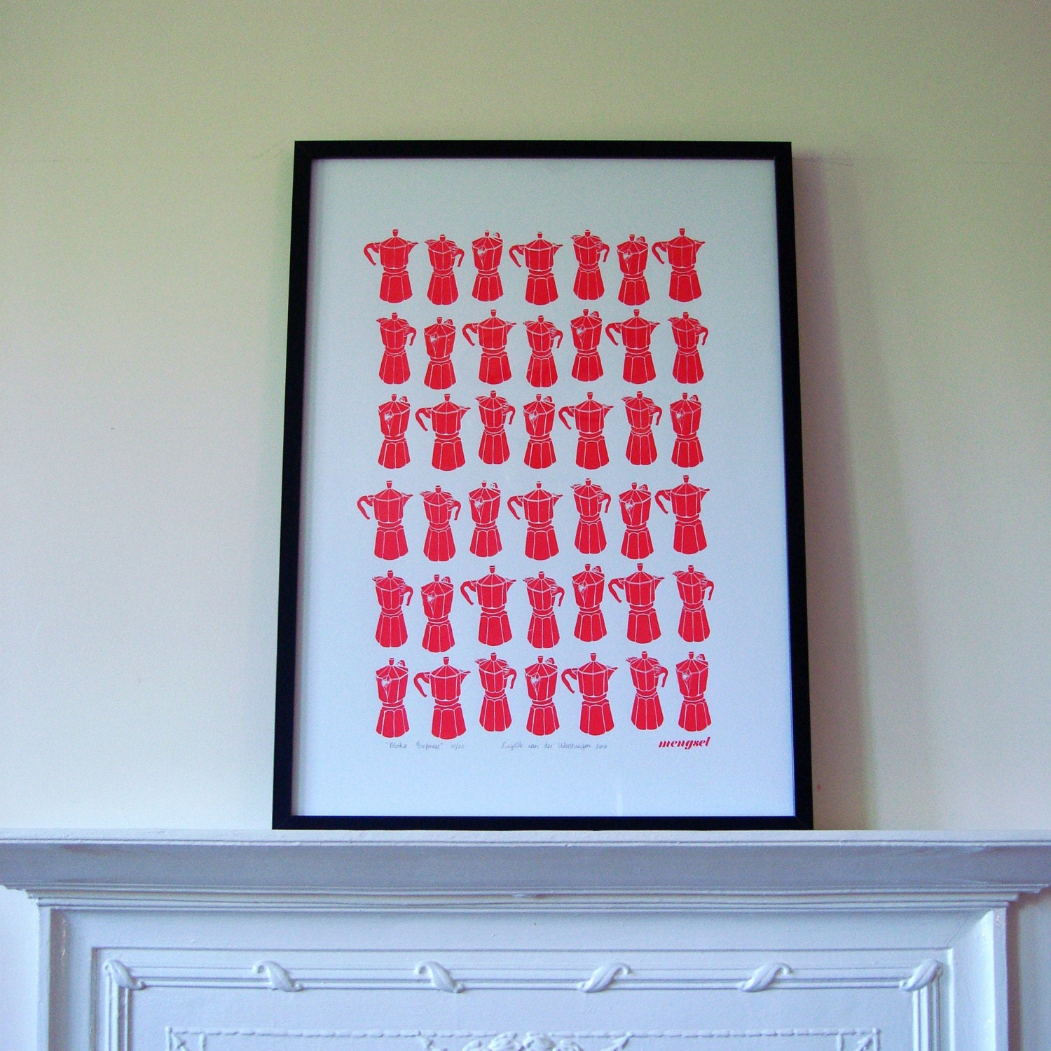 Moka Express ORIGINAL SCREEN PRINT - bright red
