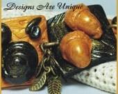 Handmade Bracelet, Metal Bracelet, OOAK Bracelet , Polymer Clay Bracelet, Jewelry Bracelet