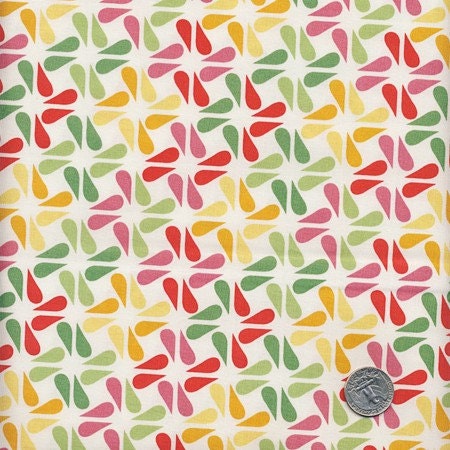 1/2 Yard Rainy Days and Mondays - RAINDROP SQUARE White - Riley Blake Design Fabric SALE