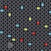 Ghost Geo PacMan Kids Black Dot Fabric Cotton Sewing Timeless Treasures - 1 Yard