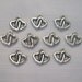 Small Double Hearts- double sided- ten charms