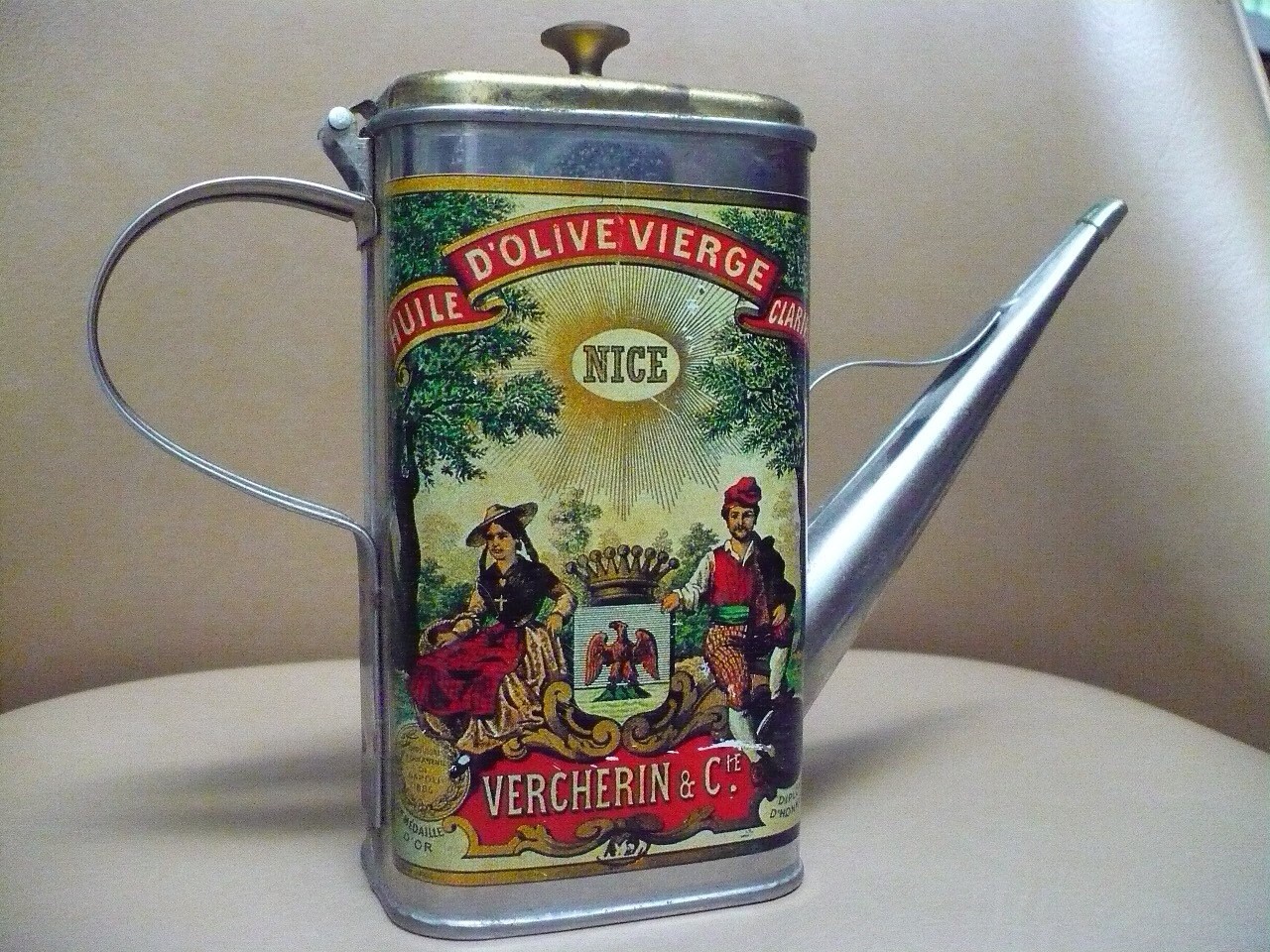 Vintage Olive oil tin Reserved for by AusableRiverTrader on Etsy