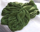 Twisted Vine Knit Neckwarmer PDF Pattern - Great fun to knit and wear
