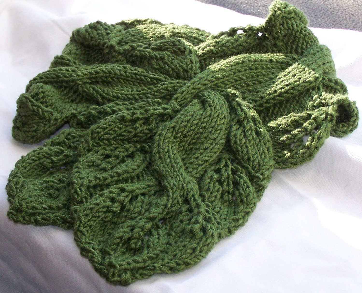 Twisted Vine Knit Neckwarmer PDF Pattern - Great fun to knit and wear