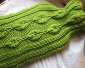 Leafy Hot Water Bottle Sleeve PDF Hand Knitting Pattern