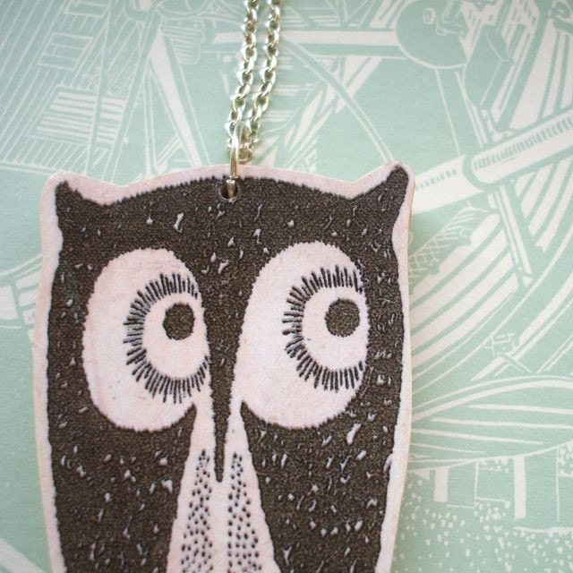 Tito The Owl Wooden Necklace - lucie0ellen