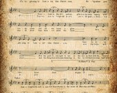 Altered Vintage CHRISTMAS Carols - Set of 2 - RUDOLPH and It's Begining to look a lot like CHRISTMAS - Digital Collage Sheet