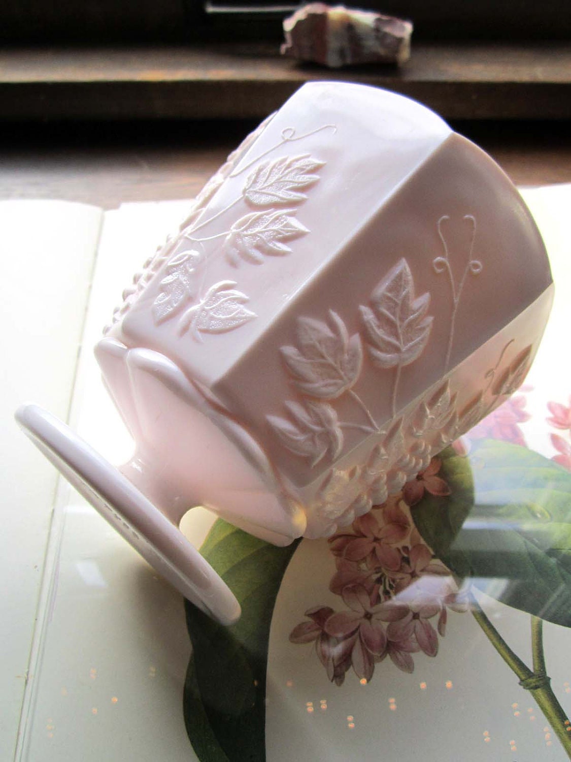 On Reserve Pink Vintage Compote Vase
