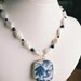 Necklace - Chinese Pottery Shard, Freshwater Pearl Kites, Lapis Lazuli