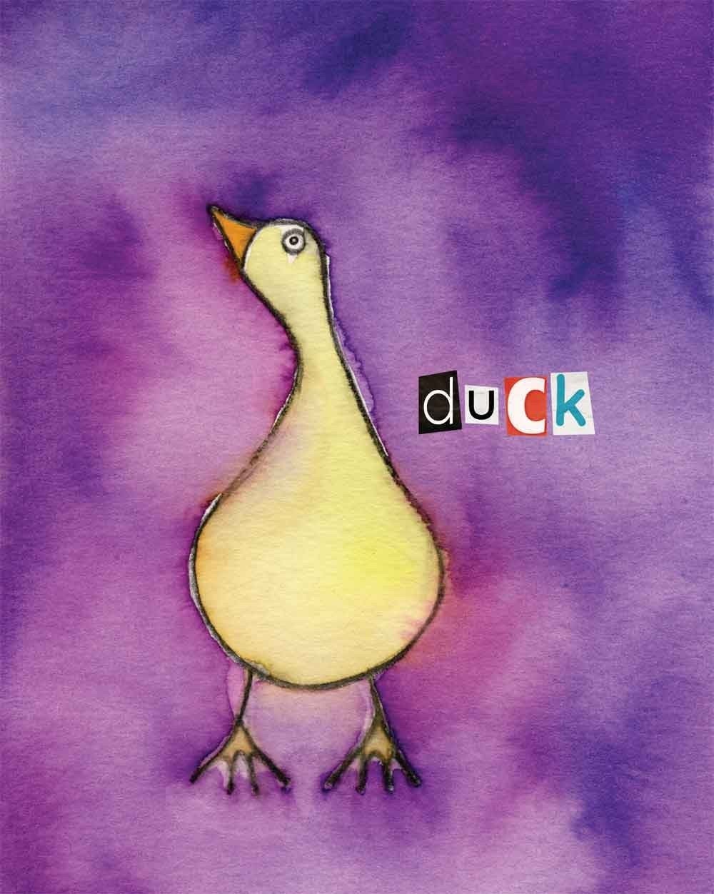 Duck - watercolor print