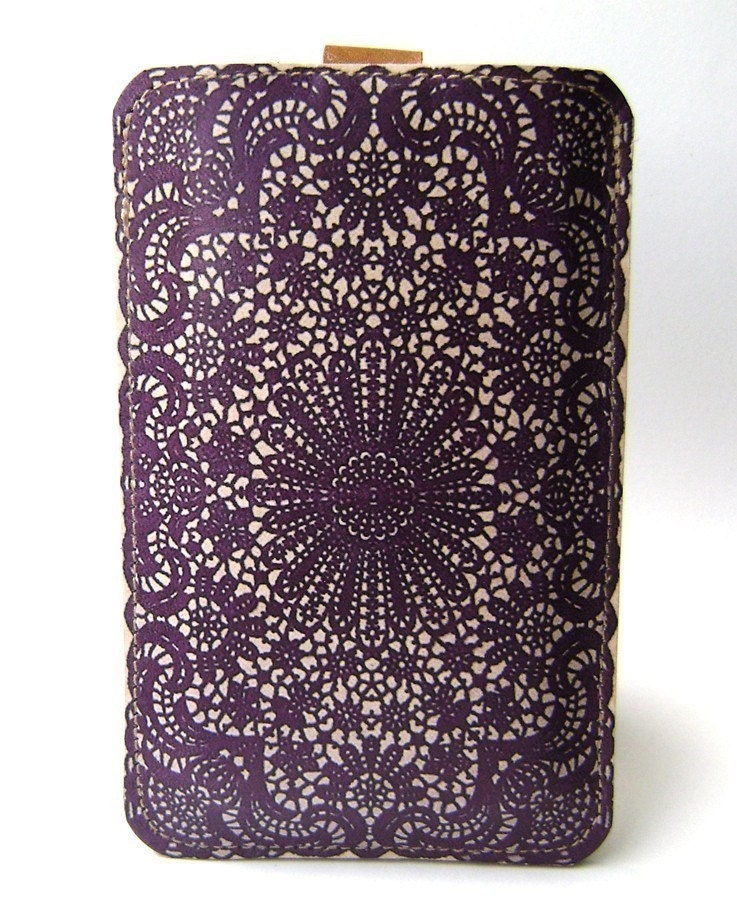 Leather Purple Lace  All iPhone's , iTouch case