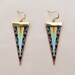 Leather Earrings - Geometric Triangles