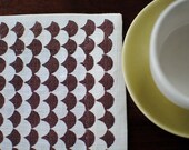 Block Printed Hemp Chopped Runner in Chocolate