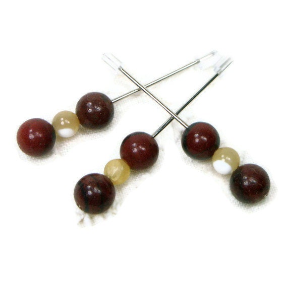 Counting Pins, Marking Pins, Cross Stitch, Hardanger, Needlepoint, Red Brown, DIY Crafts, TJBdesigns, Direct Checkout