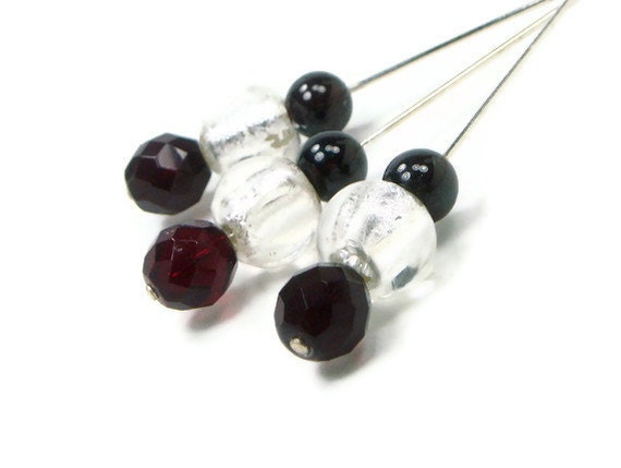 Counting Pins Needlepoint Marking Pins Garnet